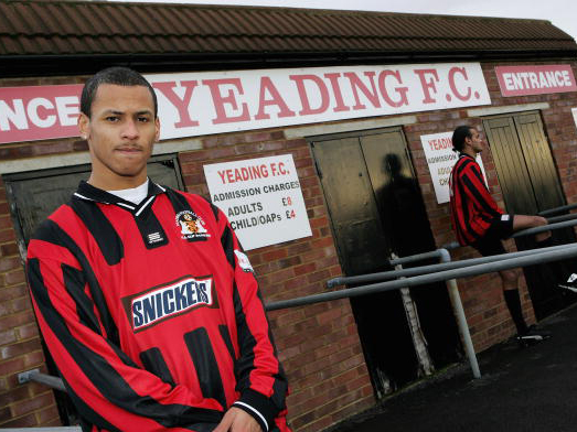 DJ Campbell in his Yeading days before moving up a few divisions and turning out for the likes of Birmingham City, Leicester and now Blackpool 