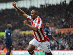 Ricardo Fuller celebrates after netting twice in Stoke's 3-1 win over Arsenal