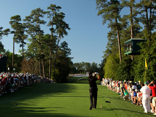 Lay before your man tees off on 18
