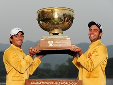 The Molinari brothers with the Omega World Cup