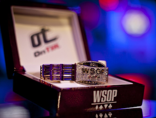 The winner on Tuesday will receive this bracelet plus a handsome $8,715,638 (Photo: PokerNews)