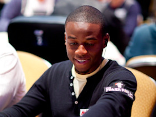 Martins Adeniya leads the final eight at EPT London (Photo credit: PokerNews / PokerStars)