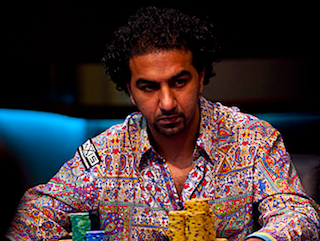 Faraz Jaka spent Wednesday collecting knockouts and chips to lead with 24 left at the PCA (Photo: Joe Giron)