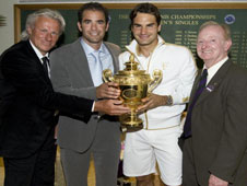 Rod Laver, Pete Sampras and Bjorn Bjorg may be true legends of the game but they didn't have to face the sort of oppponents Roger Federer has to.