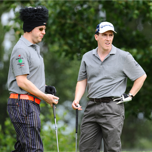 Rob Brydon and friend