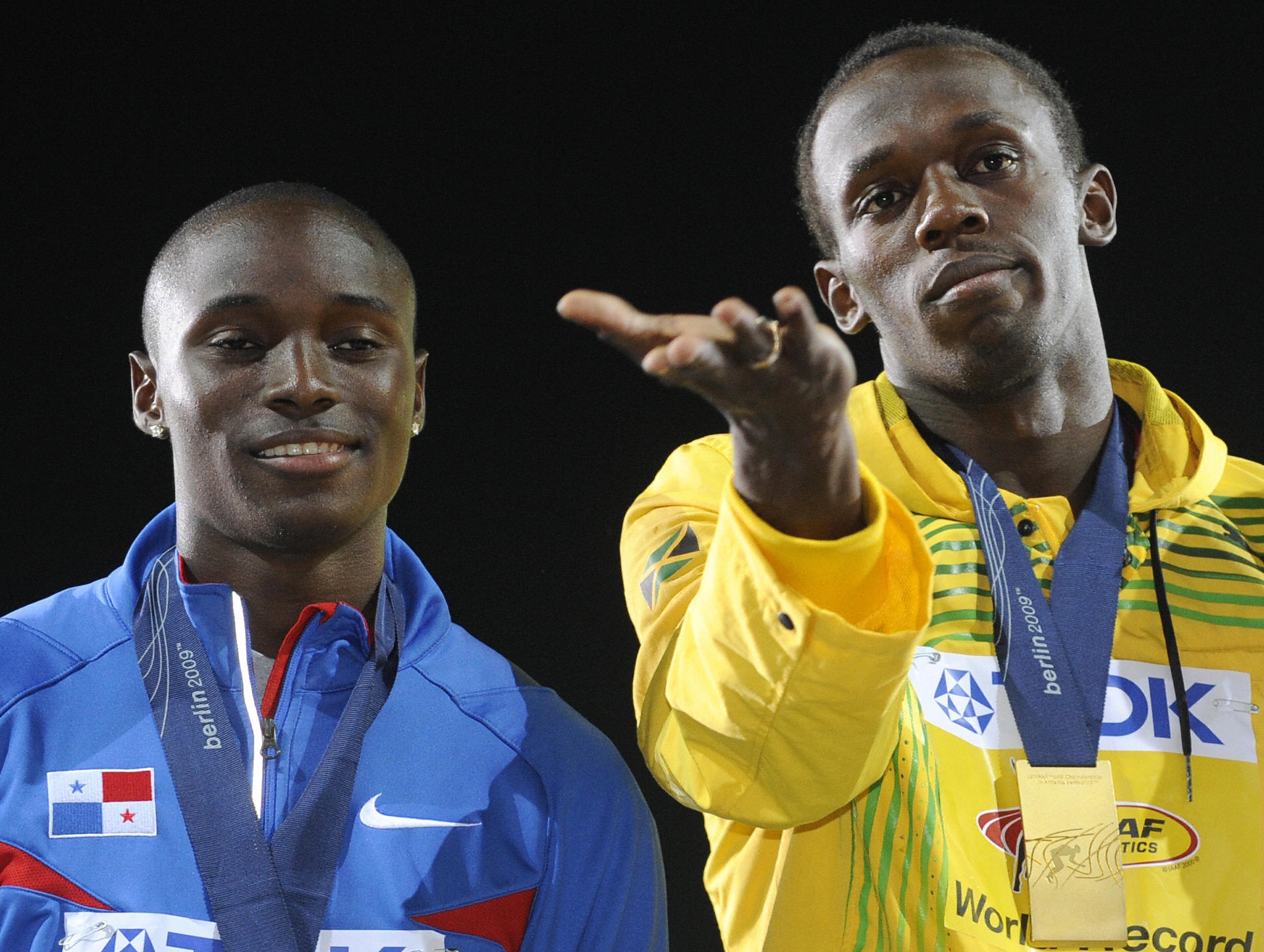 You have to hand it to Bolt, but Alonso Edward (left) can make the podium again