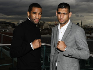 Lamont Peterson and Amir Khan do the promotional thing 
