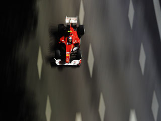 Alonso pictured during practice ar Singapore