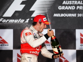 Will there be more bubbly opening on Sunday for Jenson Button?