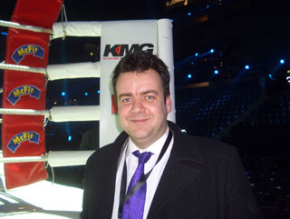 Ringside view: The Perfect Punter at the Klitschko v Johnson fight in Berlin.