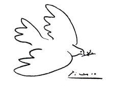 The five lines reference is to Picasso’s painting “The Dove of Peace”, in which five charcoal lines, simply drawn, make up one iconic image.  In Holland, Denis Bergkamp’s lines of passing have often been compared to the work of Dutch architects.