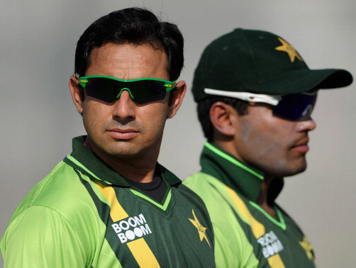 Cool customer...but England have found Saeed Ajmal too hot to handle. 