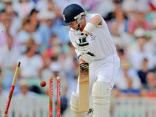 Oops! Ian Bell loses his wicket, a scenario he hopes to avoid by toughening up ahead of the South Africa Test series
