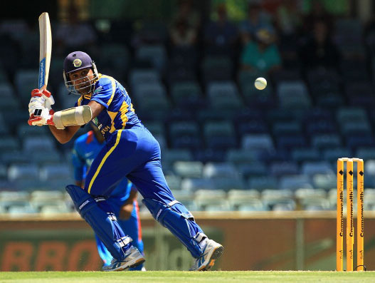 Captain's knock. Mahela Jayawardene is due a big score. 