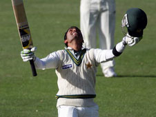Akmal scores a century. But, no it's not the experienced Pakistan wicket-keeper but instead it's his 18 year-old brother Umar who scored on his Test debut against New Zealand.