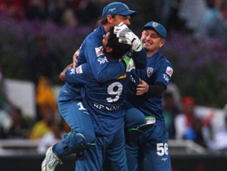 Adam Gilchrist and the Deccan Chargers disrupt the peaceful way of life in Dharamsala on Friday.