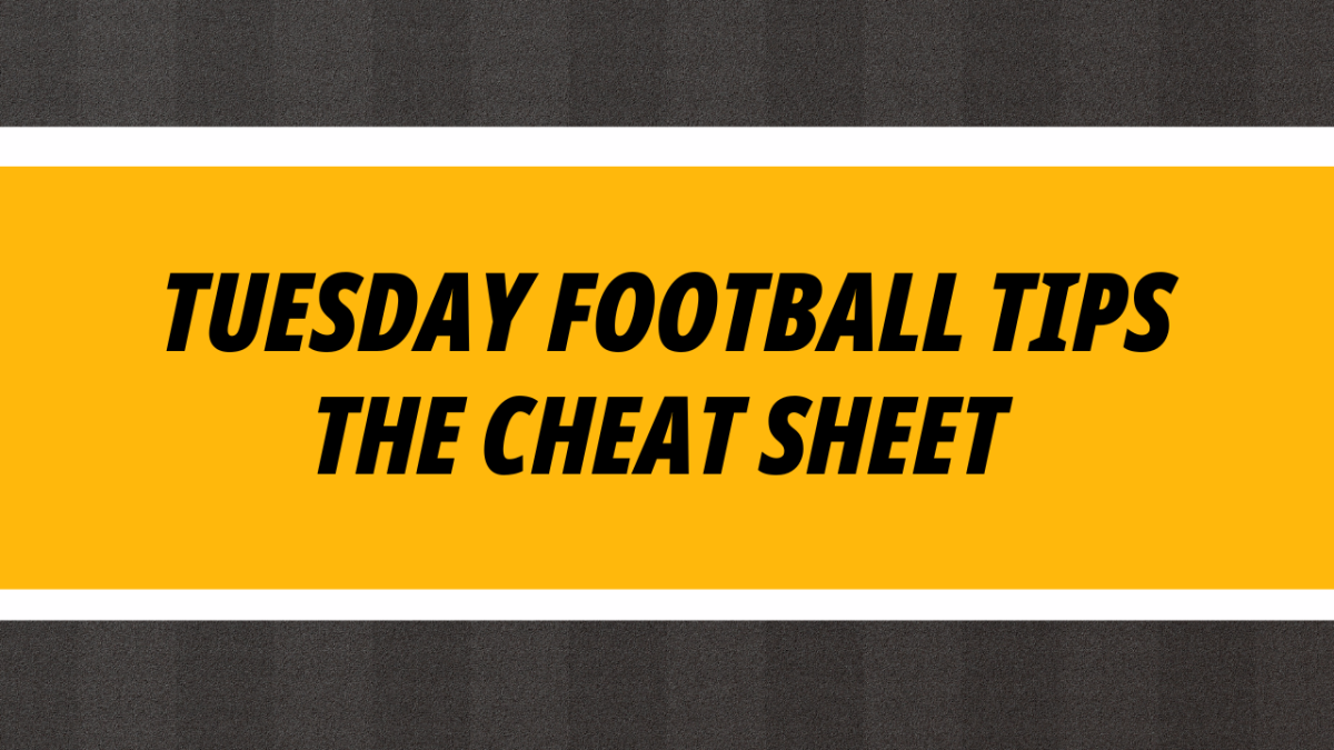 Tuesday Football Cheat Sheet