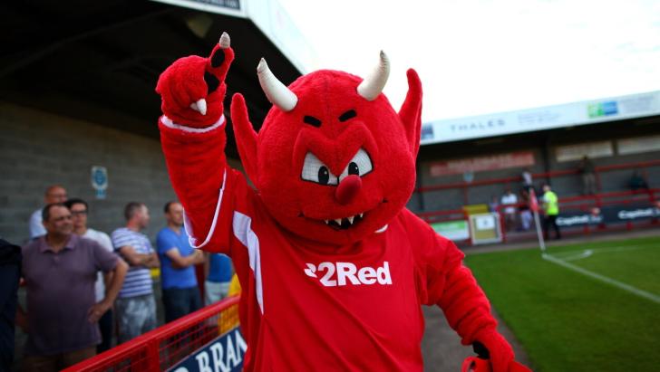 Crawley Town's mascot the Red Devil