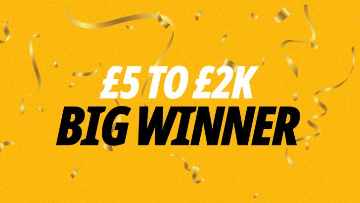Big Winners on Betfair punter wins £2K