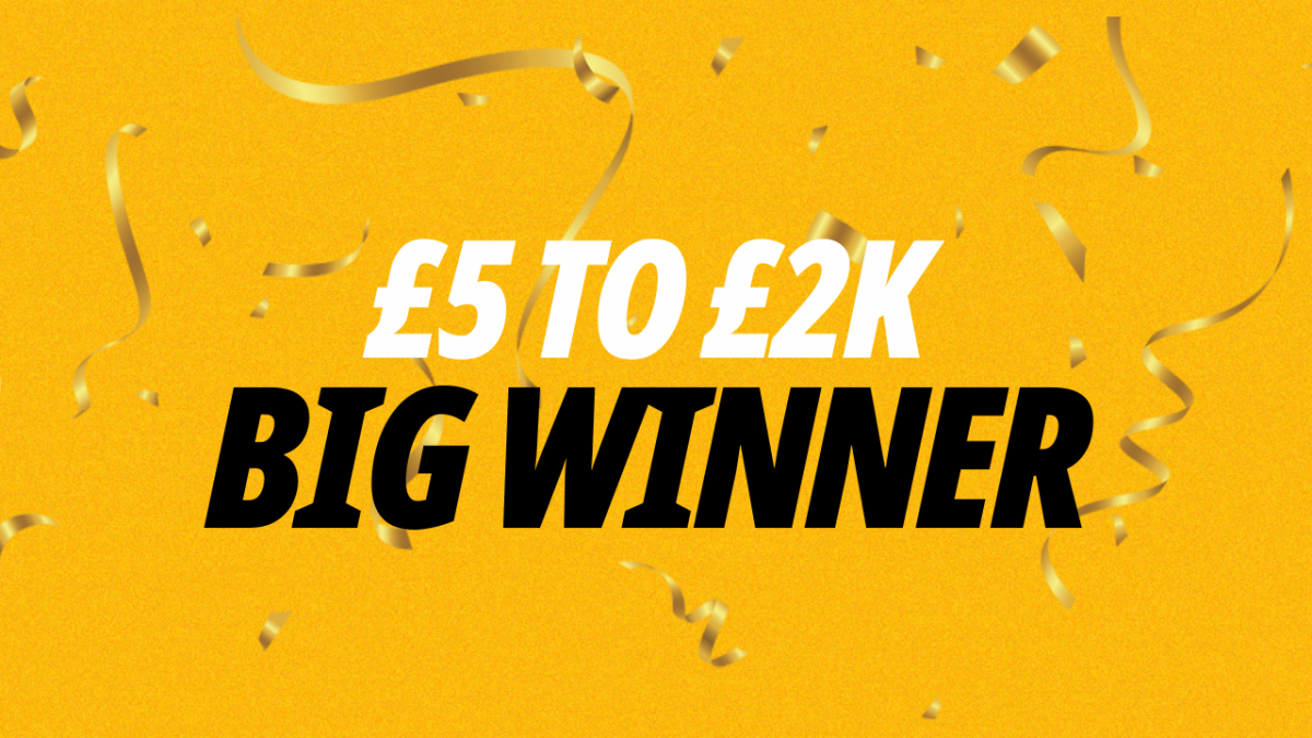 Big Winners on Betfair punter wins £2K