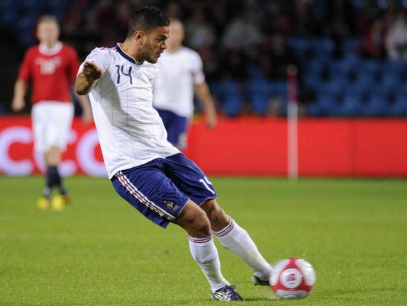 Ben Arfa in action in one of his rare appearances for France 
