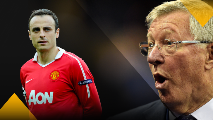 Dimitar Berbatov and Sir Alex Ferguson 