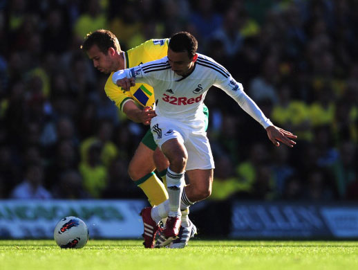 Size doesn't matter. 5ft 5 Leon Britton of Swansea is a superb passer of a football. 