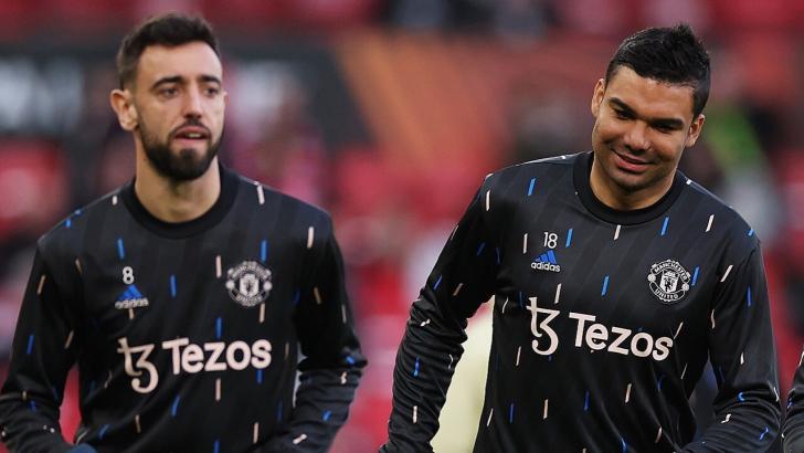Man Utd's Bruno Fernandes and Casemiro