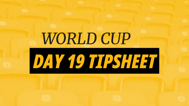 Image for Betfair's day 19 World Cup tips 