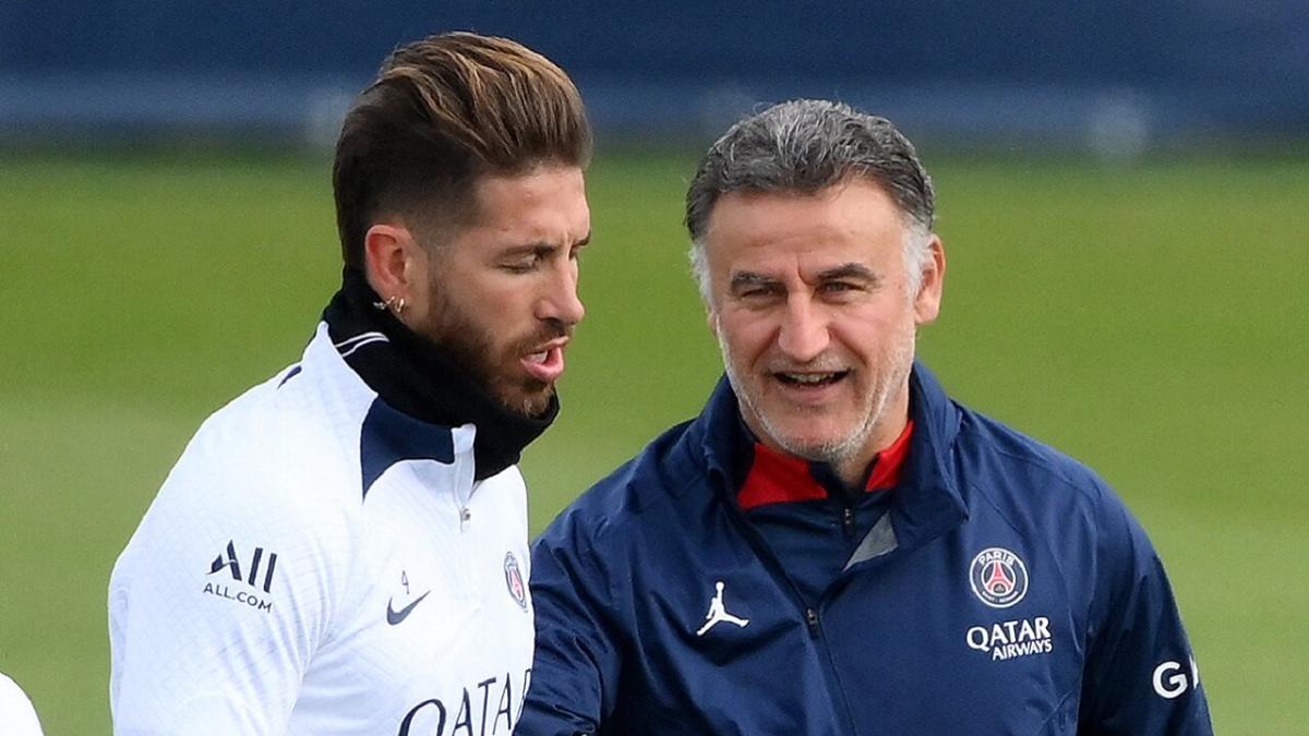 Sergio Ramos and Christophe Galtier