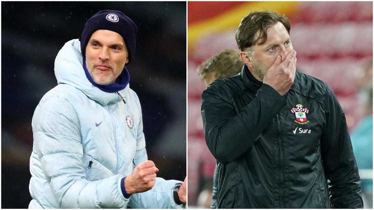 Chelsea manager Thomas Tuchel and Southampton manager Ralph Hasenhuttl