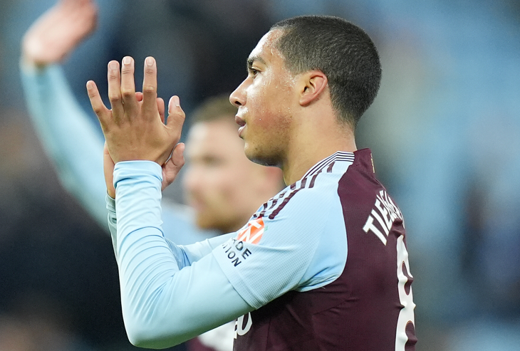 Youri Tielemans playing for Aston Villa