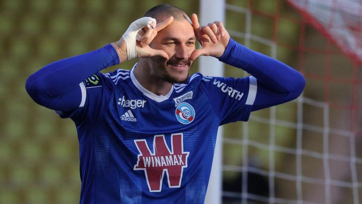 Strasbourg striker Ludovic Ajorque