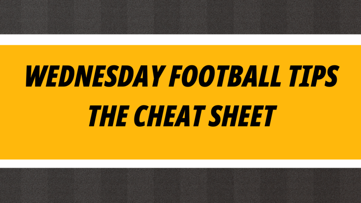 Wednesday Football Cheat Sheet