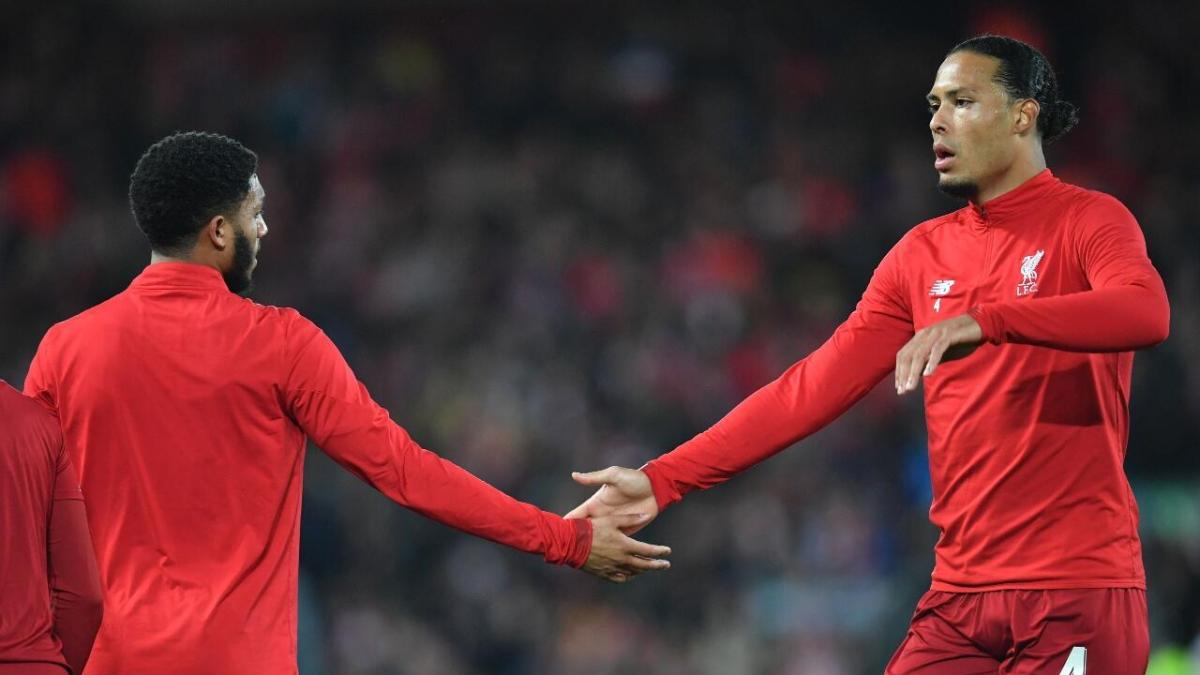 Liverpool defenders Joe Gomez and Virjil van Dijk