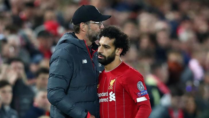 Liverpool manager Jurgen Klopp and winger Mohamed Salah