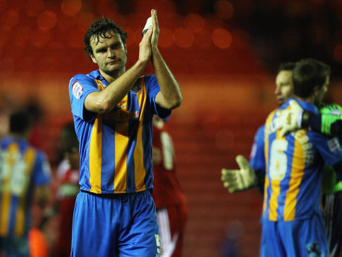 Will Ian Sharp be saying goodbye to Shrewsbury's unbeaten home record on Saturday? 