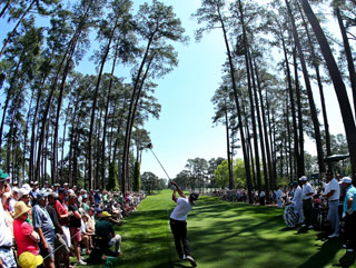 Adam Scott, pictured during practice this week, loves Augusta 