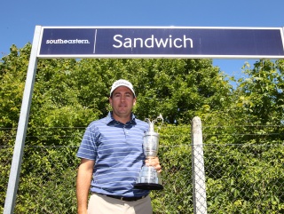 Ben Curtis with the Claret Jug he won at Sandwich in 2003
