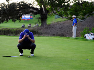 Briny Baird (background) can't bear to look as Bryce Molder wins the Frys.com Open