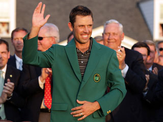Charl Schwartzel after winning the 2011 Masters
