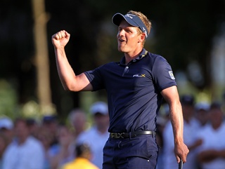 Luke Donald reacts to winning the Transitions