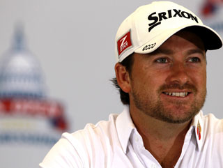GMac looks relaxed during the opening shenanigans of US Open week