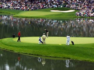 The stunning Par 3 course at Augusta