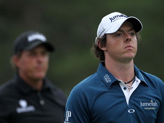 Rory McIlroy puts Phil Mickelson in the shade on day one