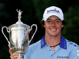 Rory with his US Open trophy