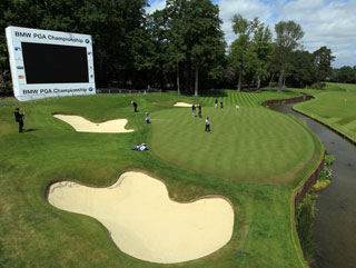 Wentworth's remodelled 18th green 