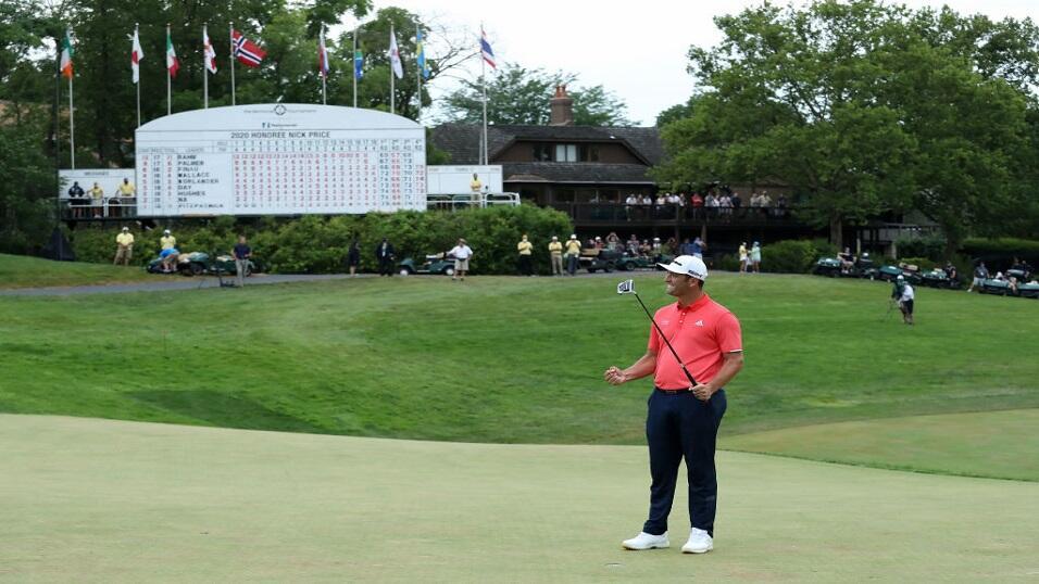 Jon Rahm winning the Memorial Tournament in 2020