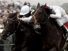 Excellent Art (left) just getting the better of Doctor Brown to land the 2006 Mill Reef Stakes