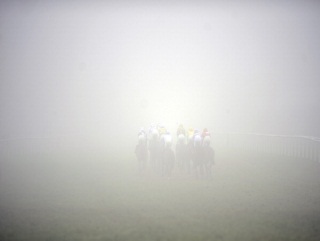 The fog at Newbury couldn't hide the promise of Emma Lavelle's Court In Motion, the value bet for the Baring Bingham